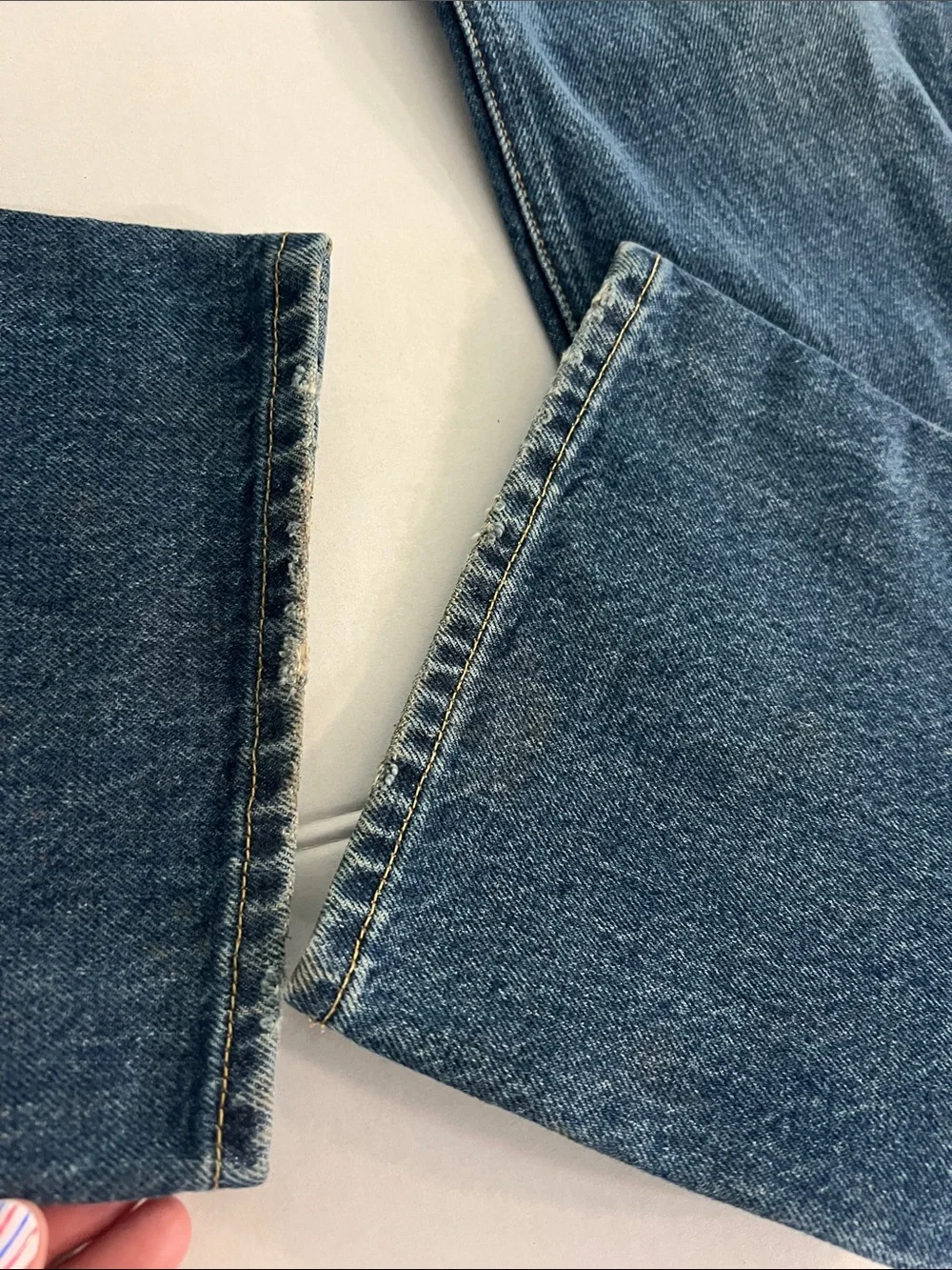AFLALO NEW YORK BRONTË JEANS HIGH WAISTED TIGHT FIT FLARED JEANS RIGID DENIM 26 - Picture 3 of 16